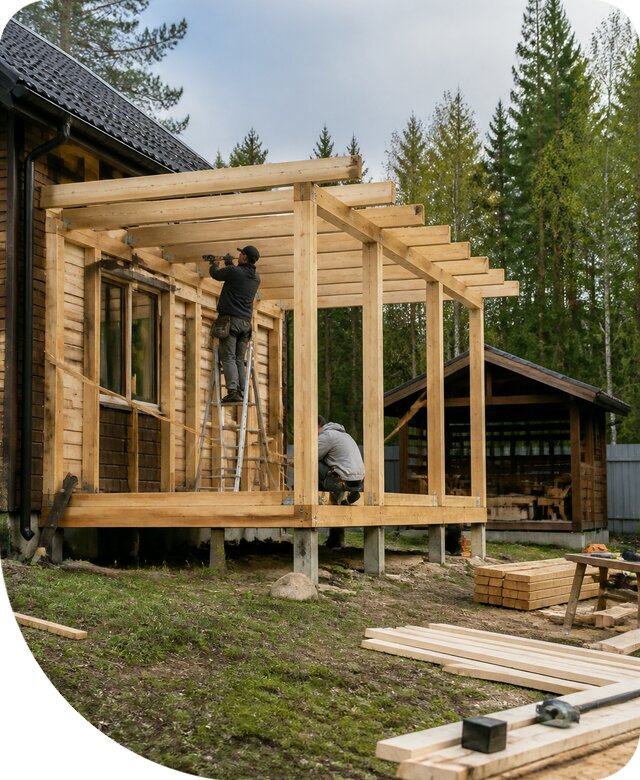 Строительство пристроек и построек на участке в Оренбурге
